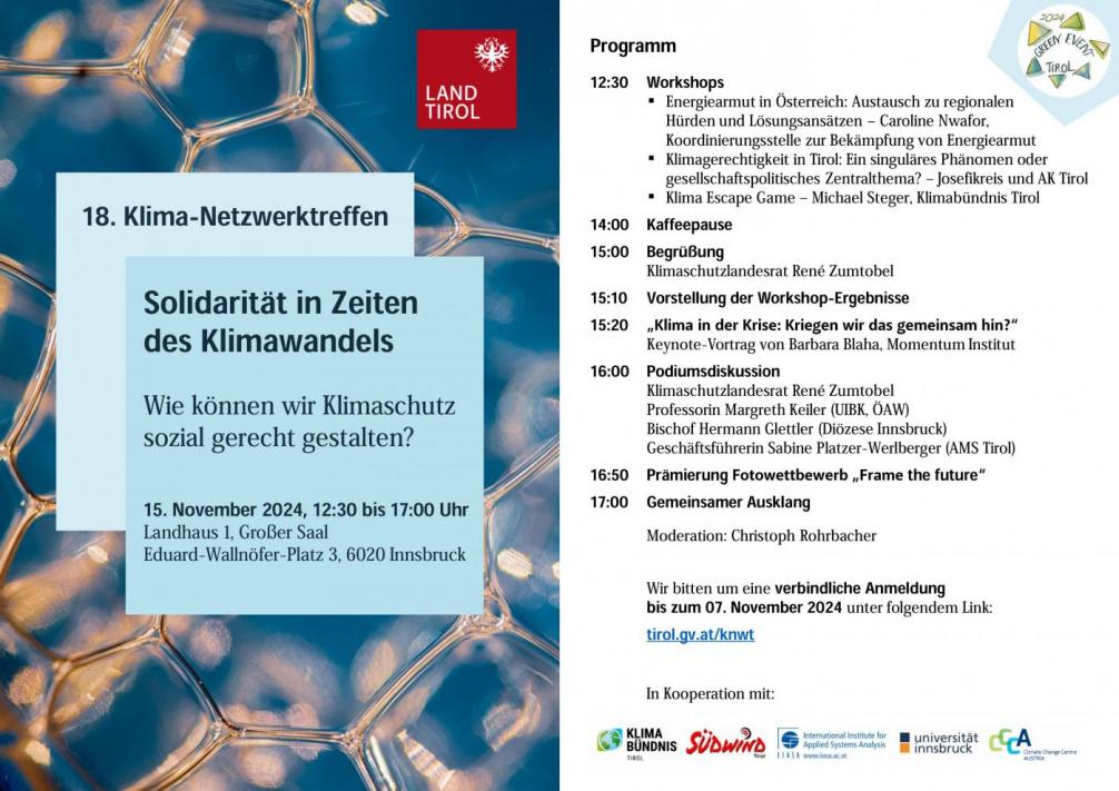 Programm Klima-Netzwerktreffen